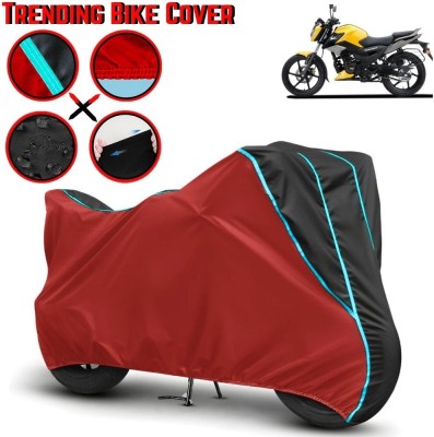 Mwiss Waterproof Two Wheeler Cover for TVS(Raider, Red, Black)