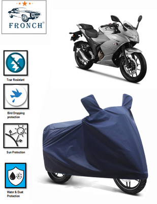 FRONCH Waterproof Two Wheeler Cover for Suzuki(Gixxer SF 250, Blue)