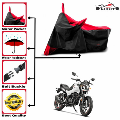 KEDIT Two Wheeler Cover for Hero(Xtreme 160 R, Red, Black)