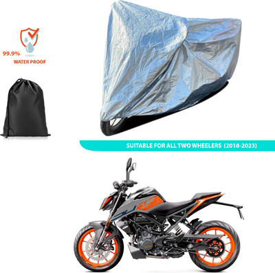 CODOKI Waterproof Two Wheeler Cover for KTM(200 Duke BS6, Silver)