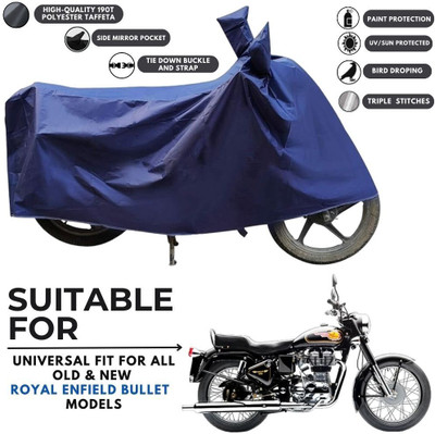 ZAQE Two Wheeler Cover for Royal Enfield(Bullet 350 Twinspark, Blue)