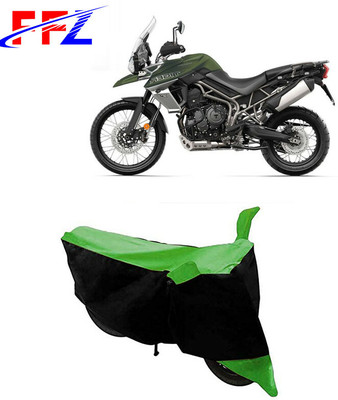 FFZ Two Wheeler Cover for Triumph(Tiger 800 XCA, Black, Green)
