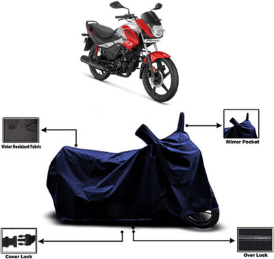 KEDIT Two Wheeler Cover for Hero(Passion Pro i3S, Blue)
