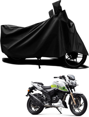 AASHTIK MART Two Wheeler Cover for TVS(Apache RTR 200 Fi E100, Black)