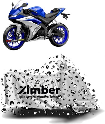 ZIMBER Waterproof Two Wheeler Cover for Yamaha(YZF R15 V3.0, Silver)