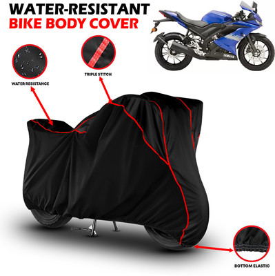 GKG Waterproof Two Wheeler Cover for Yamaha(YZF R15S, Black, Red)
