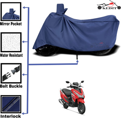 KEDIT Two Wheeler Cover for Honda(Grazia BS6, Blue)