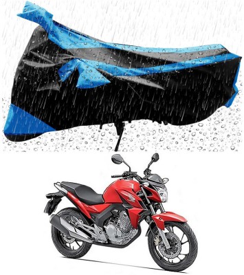 Genipap Two Wheeler Cover for Honda(CB Twister, Blue, Black)