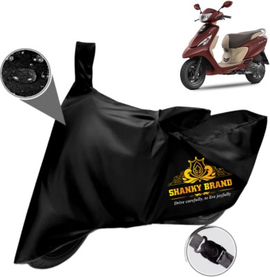 ShankyBrand Two Wheeler Cover for TVS, Universal For Bike(Scooty Zest 110 BS6, Black)