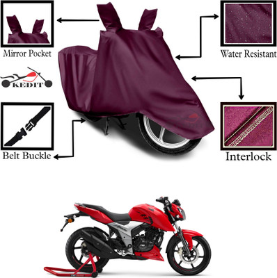KEDIT Two Wheeler Cover for TVS(Apache RTR 160, Maroon)