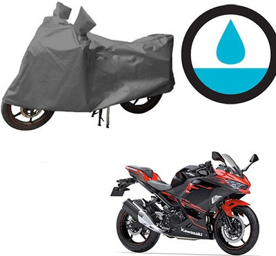 DeepShakshi AUTOMOTIVE Waterproof Two Wheeler Cover for Kawasaki(Ninja 250, Grey)