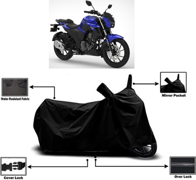 Amexride Two Wheeler Cover for Yamaha(FZ 25 BS6, Black)