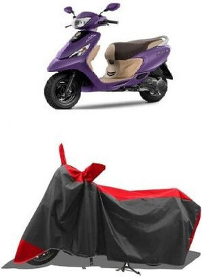 SK AUTO Waterproof Two Wheeler Cover for TVS(Zest, Red, Black)