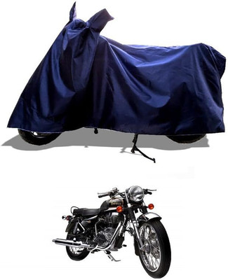 KEDIT Two Wheeler Cover for Royal Enfield(Electra Delux, Blue)