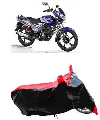 KEDIT Two Wheeler Cover for TVS(Star City Plus, Red)