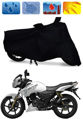 AUTOCAD Waterproof Two Wheeler Cover for TVS(Apache RTR 180, Black)