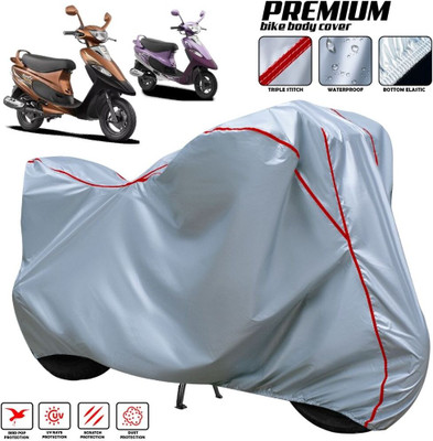 xodi Two Wheeler Cover for TVS(Scooty Pep+ BS6, Silver, Red, Multicolor)