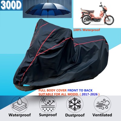 OliverX Waterproof Two Wheeler Cover for TVS(XL 100 Heavy Duty, Black)