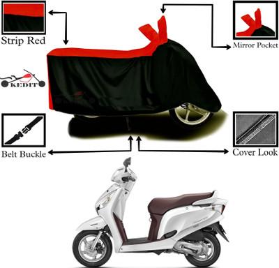 AASHTIK MART Two Wheeler Cover for Honda(Aviator, Red, Black)