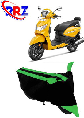 RRZ Waterproof Two Wheeler Cover for Hero(Pleasure+ 110, Black, Green)