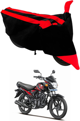 Mdstar Waterproof Two Wheeler Cover for Suzuki(Hayate, Red, Black)