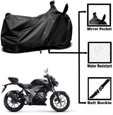 DeepShakshi AUTOMOTIVE Two Wheeler Cover for Suzuki(GSX, Black)