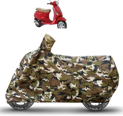 Caronix Waterproof Two Wheeler Cover for Vespa(Vespa LX, Brown)