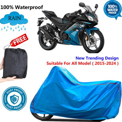 OliverX Waterproof Two Wheeler Cover for Yamaha(YZF R15 Ver 2.0, Blue)