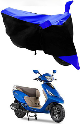 Furious3D Two Wheeler Cover for TVS(Scooty Zest, Blue, Black)