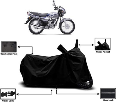 Amexride Two Wheeler Cover for TVS(Victor Edge, Black)
