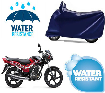 Mdstar Waterproof Two Wheeler Cover for TVS(Star City, Blue)