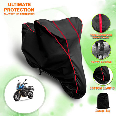 OliverX Waterproof Two Wheeler Cover for CFMoto(650MT, Black)