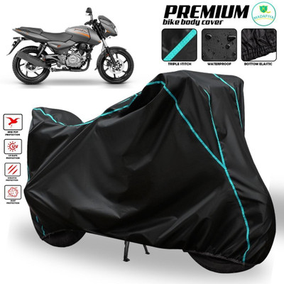 MADAFIYA Two Wheeler Cover for Bajaj(Pulsar 180 DTS-i, Black, Blue, Multicolor)