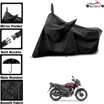 KEDIT Two Wheeler Cover for Honda(CB Shine, Black)