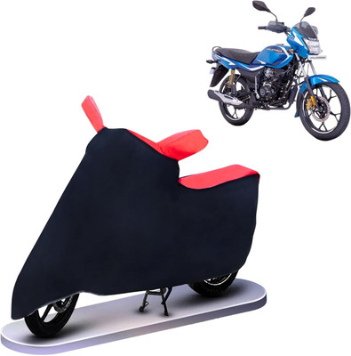 KEDIT Two Wheeler Cover for Bajaj(Platina 100 DTS-i, Red, Black)