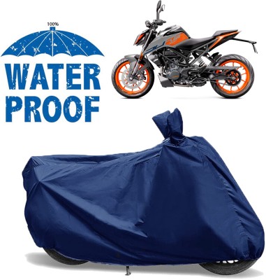 AutoGalaxy Waterproof Two Wheeler Cover for KTM(200 Duke BS6, Blue)