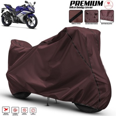 MADAFIYA Two Wheeler Cover for Yamaha(R15 V3, Maroon, Black, Multicolor)