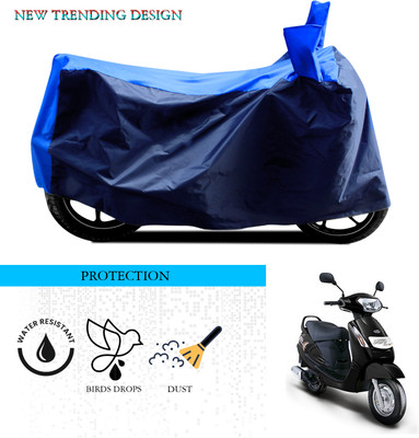 ANTHUB Waterproof Two Wheeler Cover for Mahindra(Duro DZ, Black, Blue)