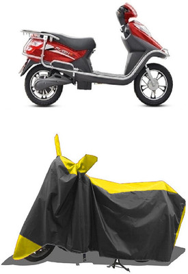 SUGASHRI Waterproof Two Wheeler Cover for Hero Electric(Electric Flash, Yellow, Black)