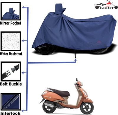 KEDIT Two Wheeler Cover for Universal For Bike(Jupiter 125, Blue)