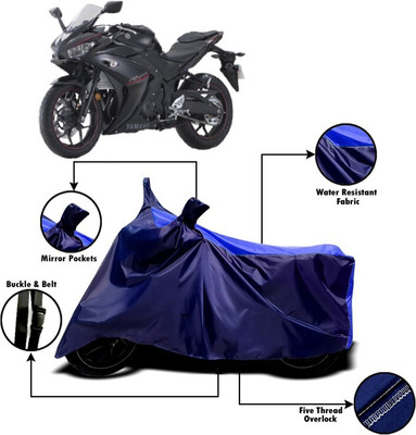 DeepShakshi AUTOMOTIVE Waterproof Two Wheeler Cover for Yamaha(YZF R25, Blue)