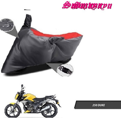 SK AUTO Waterproof Two Wheeler Cover for TVS(Raider, Red, Black)
