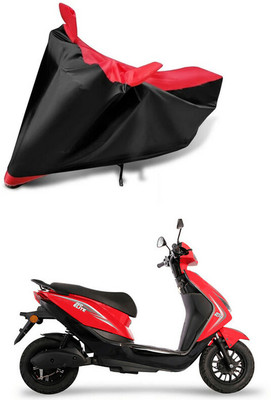 AutoGalaxy Waterproof Two Wheeler Cover for Ampere(Reo Elite, Red, Black)