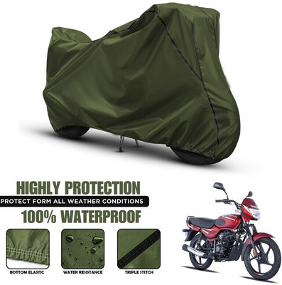 OliverX Waterproof Two Wheeler Cover for Bajaj(Platina, Green, Black)