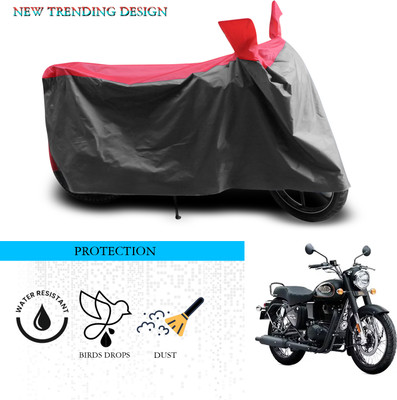SnehaSales Waterproof Two Wheeler Cover for Royal Enfield(Bullet 350, Grey, Red)