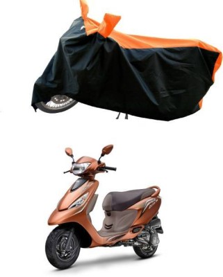 RAAMKM Two Wheeler Cover for Hero, Honda, Bajaj, Ather, TVS, Yamaha(Orange, Black)