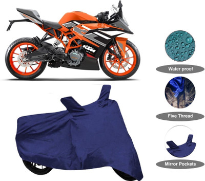 SK AUTO Waterproof Two Wheeler Cover for KTM(RC 200, Blue)