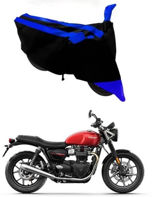 Genipap Two Wheeler Cover for Triumph(Street Twin, Blue, Black)