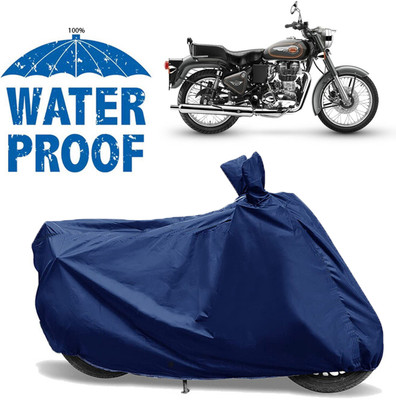 OliverX Waterproof Two Wheeler Cover for Royal Enfield(Bullet 500, Blue)
