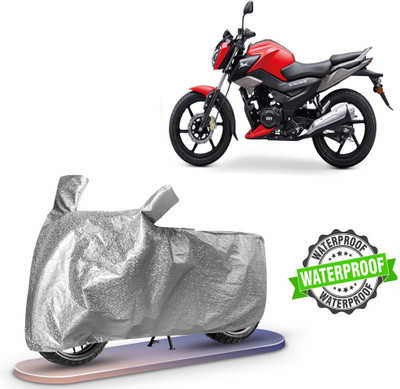 Autoinnovation Waterproof Two Wheeler Cover for TVS, Universal For Bike(Raider, Silver)